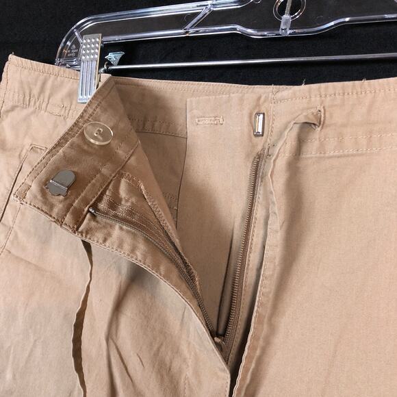 Talbots Womens Pants Brown High Rise Petite Wide Straight Leg Stretch 14P - Picture 4 of 12